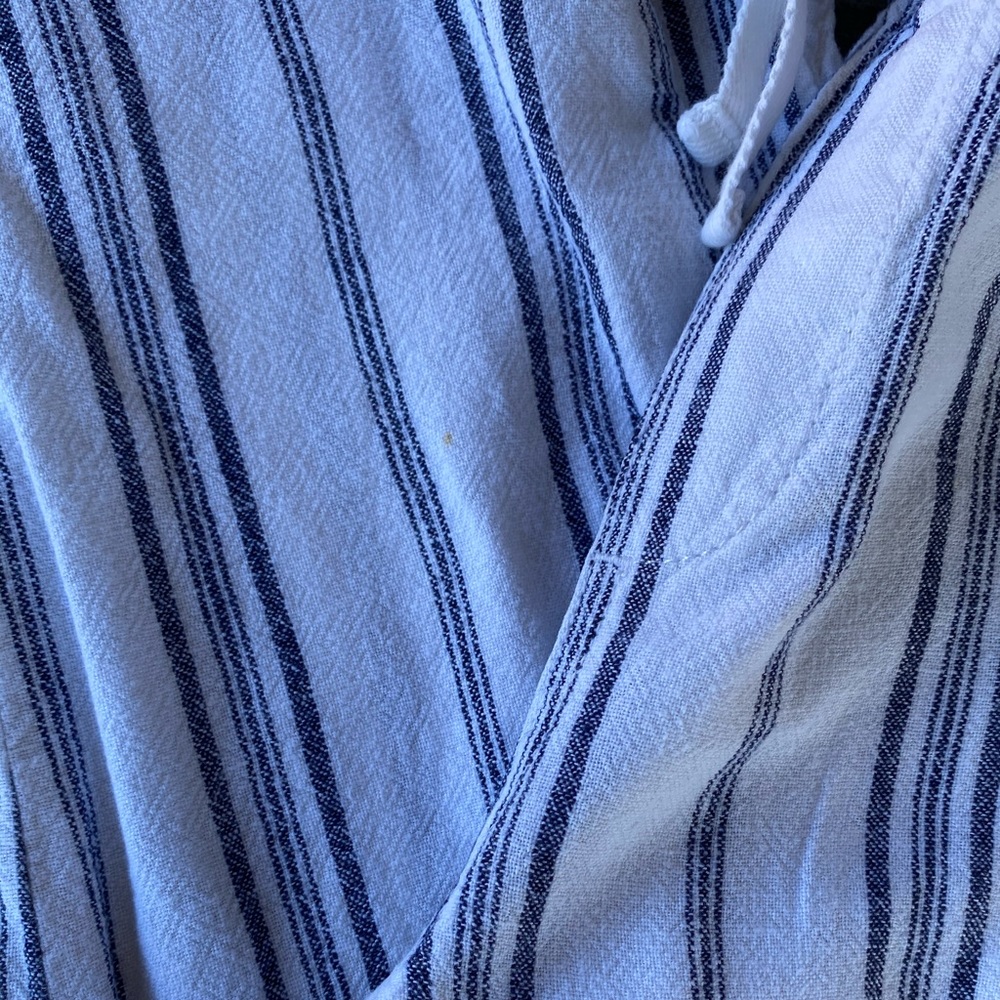 Casual Striped Pockets Cotton Linen Pants - Picture 6 of 6